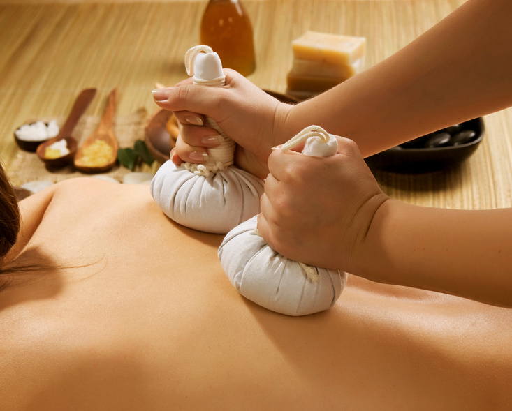 Woman Having Spa Thai Massage